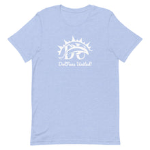 Load image into Gallery viewer, DolFans United! Tee (DU White; Blue/Green Colors)