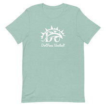 Load image into Gallery viewer, DolFans United! Tee (DU White; Blue/Green Colors)