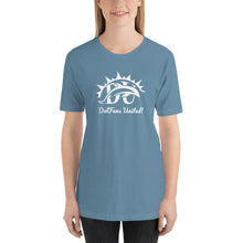 Load image into Gallery viewer, DolFans United! Tee (DU White; Blue/Green Colors)